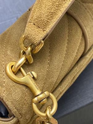 wholesale quality ysl bag 779430 gold suede